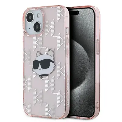 OVITEK KARL LAGERFELD IML CHOUPETTE HEAD IN MONOGRAM ZA IPHONE 13 ROZA
