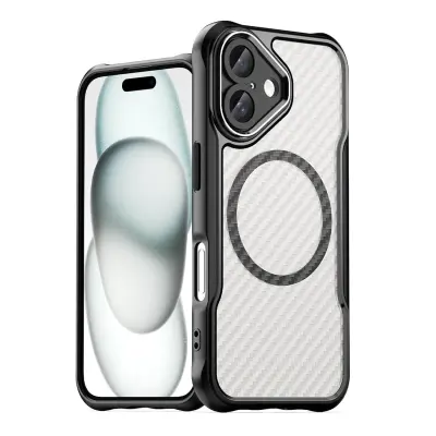 SILIKONSKI OVITEK VODILNA SERIJA ZA MAGSAFE ZA IPHONE 16 ČRNI OVITEK