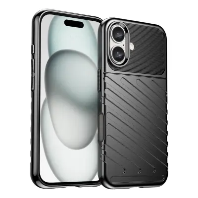 OVITEK THUNDER CASE SILIKON ZA IPHONE 16 OVITEK ČRN