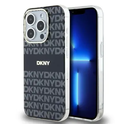 DKNY IML MONO & STRIPE OVITEK ZA MAGSAFE ZA IPHONE 15 PRO MAX - ČRN