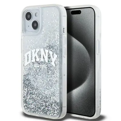OVITEK DKNY LIQUID GLITTER BIG LOGO CASE OVITEK ZA IPHONE 15 14 13 BEL