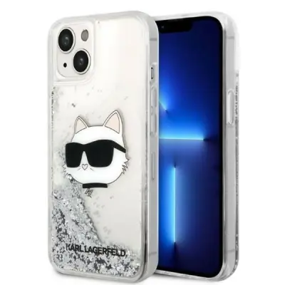 OVITEK GLITER CHOUPETTE KARL LAGERFELD ZA IPHONE 14 PLUS SREBRN