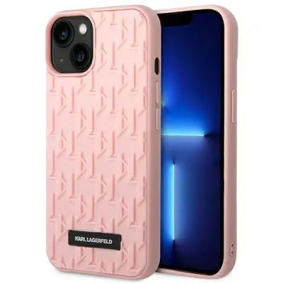 OVITEK KARL LAGERFELD 3D MONOGRAM ZA IPHONE 14 PLUS ROZA