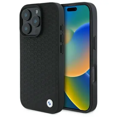 USNJENI OVITEK BMW SIGN DIAMOND KOVINSKI LOGO ZA MAGSAFE ZA IPHONE 16 PRO ČRN