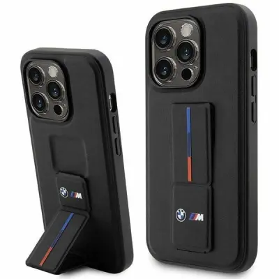 OVITEK BMW GRIP HOT STAMP ZA IPHONE 14 PRO MAX CASE COVER, ČRN