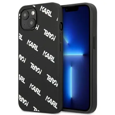 KARL LAGERFELD ALLOVER CASE OVITEK ZA IPHONE 13 MINI ČRNA