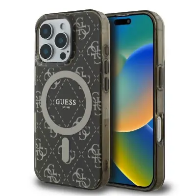 GUESS IML 4G OVITEK OZADJE ZA MAGSAFE ZA IPHONE 16 PRO MAX RJAV