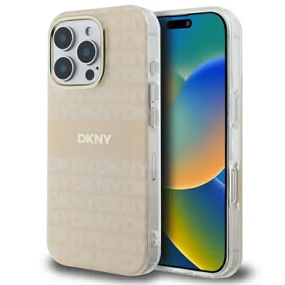 DKNY REPEAT TEXTURE PATTERN & STRIPE OVITEK ZA MAGSAFE ZA IPHONE 16 PRO ROZA