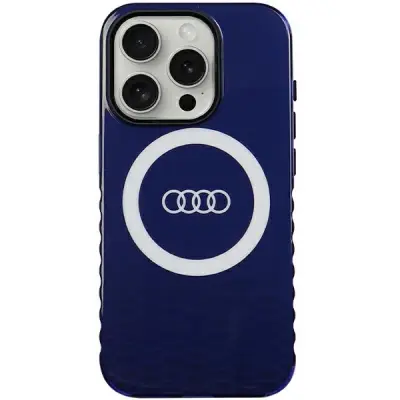 AUDI IML BIG LOGO MAGSAFE CASE OVITEK ZA IPHONE 15 PRO MODRA