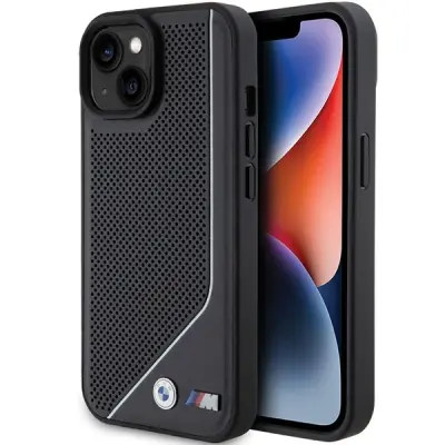 BMW LUKČINA TWISTED LINE OVITEK ZA MAGSAFE ZA IPHONE 15/14/13 ČRNA