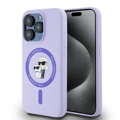 KARL LAGERFELD SILIKONSKI OVITEK KARL&CHOUPETTE ZA MAGSAFE ZA IPHONE 15 PRO