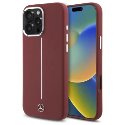 MERCEDES SILIKONSKI OVITEK ZA MAGSAFE ZA IPHONE 16 PRO MAX RDEČ