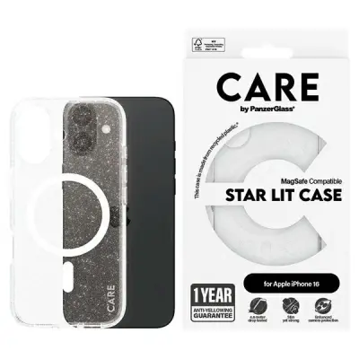 CARE BY PANZERGLASS FLAGSHIP OVITEK STAR LIT ZA MAGSAFE ZA IPHONE 16 BEL