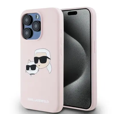KARL LAGERFELD SILIKONSKI OVITEK KARL&CHOUPETTE MAGSAFE ROZA ZA IPHONE 15