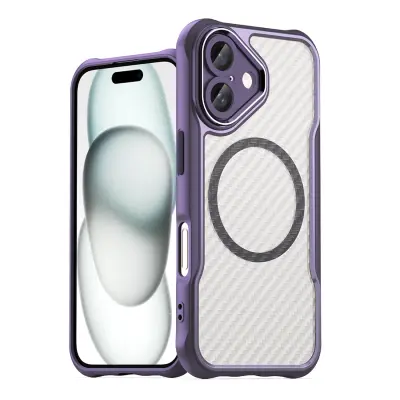 SILIKONSKI OVITEK LEADING SERIJE ZA MAGSAFE OVITEK ZA IPHONE 16 PLUS VIJOLIČEN