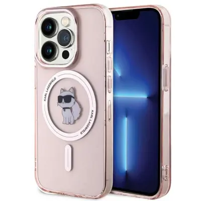 OVITEK KARL LAGERFELD IML CHOUPETTE ZA MAGSAFE ZA IPHONE 15 PRO MAX ROZA