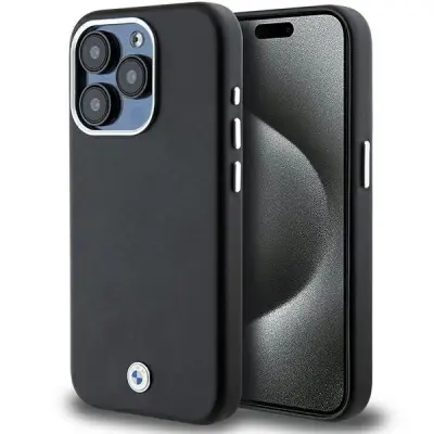 KOVINSKI OVITEK Z PODPISOM BMW ZA MAGSAFE ZA IPHONE 15 PRO ČRN