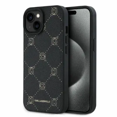 OVITEK KARL LAGERFELD ZA MAGSAFE OVITEK KARL HEAD ZA IPHONE 15, ČRN