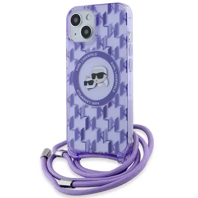 KARL LAGERFELD IML CROSSBODY MAGSAFE OVITEK ZA IPHONE 15 14 13 VIJOLIČEN