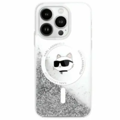 KARL LAGERFELD OVITEK CHOUPETTE S TEKOČIM BLEŠČICAMI ZA MAGSAFE ZA IPHONE 16