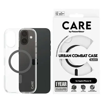CARE BY PANZERGLASS FLAGSHIP OVITEK ZA MAGSAFE ZA IPHONE 16 ČRN