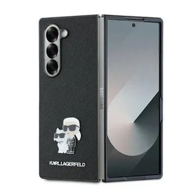 KARL LAGERFELD ETUI SAFFIANO METAL PIN ZA SAMSUNG GALAXY Z FOLD 6 ČRNA