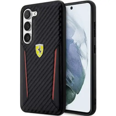 OVITEK FERRARI CARBON ZA SAMSUNG GALAXY S23+ ČRN KONTRAST