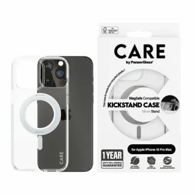 OVITEK CARE BY PANZERGLASS KICKSTAND ZA MAGSAFE ZA IPHONE 15 PRO MAX SREBRN