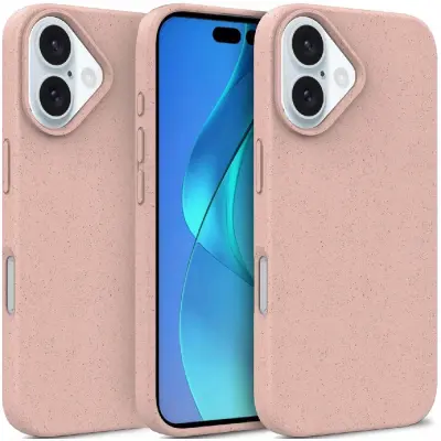 WHEAT BRAN ETUI CASE OBUDOWA FUTERAŁ Z MAGSAFE DO IPHONE 16 PRO MAX RÓŻOWE