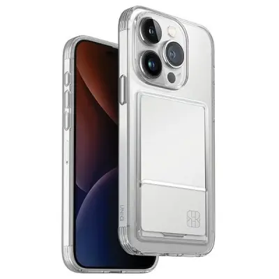 UNIQ AIR FENDER CASE ZA IPHONE 15 PRO MAX - PROZOREN Z REŽO ZA KARTICE