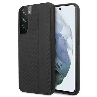 ETUI AMG CARBON STRIPE&EMBOSSED NA SAMSUNG GALAXY S22+ - CZARNE