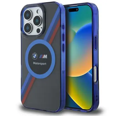 BMW MOTORSPORT IML OVITEK KROŽEK ZA MAGSAFE ZA IPHONE 16 PRO ČRN