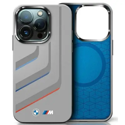 BMW SILIKONSKI OVITEK TURNING LINES ZA MAGSAFE ZA IPHONE 16 PRO MAX SIVA