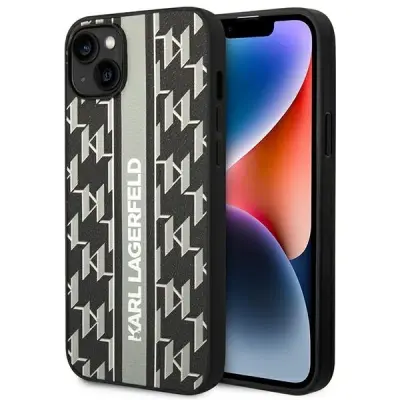 KARL LAGERFELD MONOGRAM STRIPE OVITEK ZA IPHONE 14 PLUS SIVA