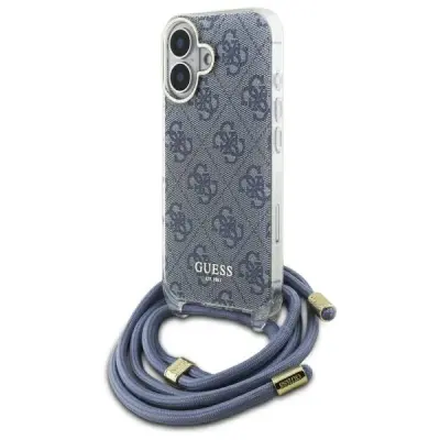 GUESS OVITEK CROSSBODY CORD 4G PRINT Z LEČAMI ZA IPHONE 16 MODER
