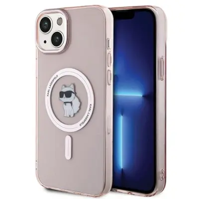 OVITEK KARL LAGERFELD IML CHOUPETTE ZA MAGSAFE ZA IPHONE 15 PLUS ROZA