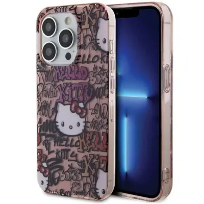 OVITEK HELLO KITTY IML TAGS GRAFFITI ZA IPHONE 14 PRO MAX ROZA