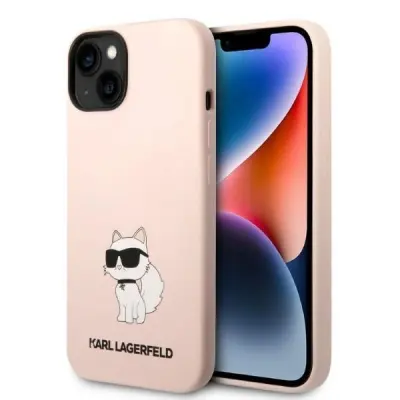 SILIKONSKI OVITEK CHOUPETTE KARL LAGERFELD ZA IPHONE 14 PLUS ROZA