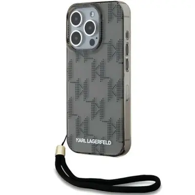 KARL LAGERFELD OVITEK IML MONO KL VZOREC & VRVICA ZA IPHONE 15 PRO MAX ČRNA