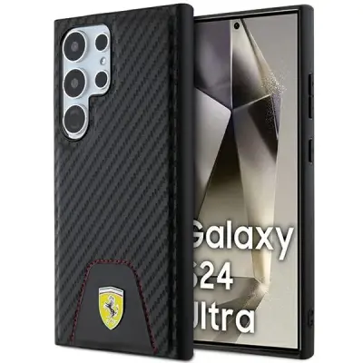FERRARI CARBON ŠIVANO SPODNJE OVITE ZA SAMSUNG GALAXY S24 ULTRA BLACK