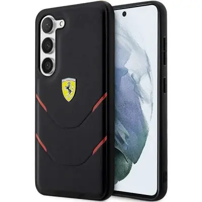 OVITEK FERRARI HOT STAMP LINES ZA SAMSUNG GALAXY S23 ČRN