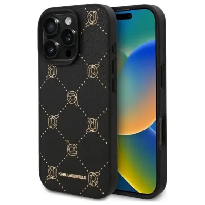 OVITEK KARL LAGERFELD ZA MAGSAFE KARL HEAD ZA IPHONE 16 PRO MAX ČRN