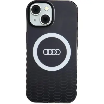 AUDI IML BIG LOGO MAGSAFE CASE OVITEK ZA IPHONE 15 14 13 ČRNA