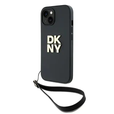 DKNY OVITEK ZA ZAPESTJE STOCK LOGO ZA IPHONE 15 14 13 ČRN