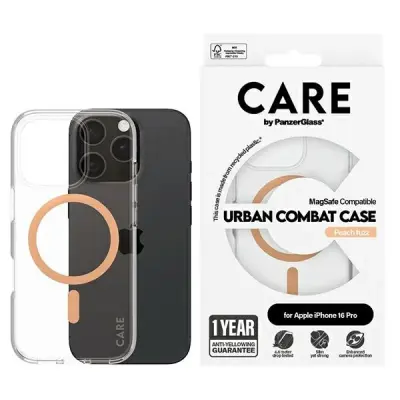 CARE BY PANZERGLASS FLAGSHIP OVITEK ZA MAGSAFE ZA IPHONE 16 PRO ORANŽEN