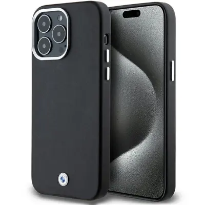 KOVINSKI OVITEK Z PODPISOM BMW ZA MAGSAFE ZA IPHONE 15 PRO MAX ČRN