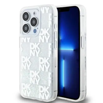 OVITEK DKNY LIQUID GLITTER MULTILOGO CASE OVITEK ZA IPHONE 15 PRO BEL