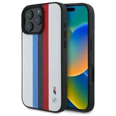 OVITEK BMW M PERFORMANCE TRICOLOR STRIPES ZA MAGSAFE ZA IPHONE 16 PRO MAX BEL