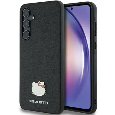 HELLO KITTY KOVINSKI LOGO KITTY HEAD OVITEK ZA SAMSUNG GALAXY A55 - ČRN