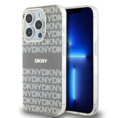 DKNY IML MONO & STRIPE OVITEK ZA MAGSAFE ZA IPHONE 15 PRO BEŽ OVITEK